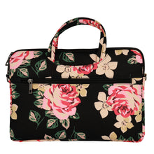 Заредете изображение във визуализатора на галерията – Wonder Briefcase Laptop 15-16 inches black and roses

