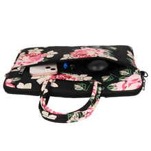 Заредете изображение във визуализатора на галерията – Wonder Briefcase Laptop 13-14 inches black and roses
