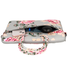 Заредете изображение във визуализатора на галерията – Wonder Briefcase Laptop 13-14 inches grey and roses
