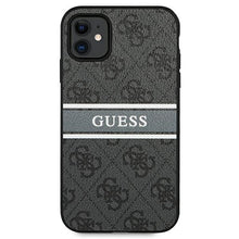 Заредете изображение във визуализатора на галерията – Original Case GUESS 4G Stripe GUHCN614GDGR for Iphone 11/ Xr Gray
