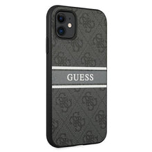 Заредете изображение във визуализатора на галерията – Original Case GUESS 4G Stripe GUHCN614GDGR for Iphone 11/ Xr Gray
