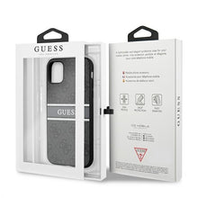 Заредете изображение във визуализатора на галерията – Original Case GUESS 4G Stripe GUHCN614GDGR for Iphone 11/ Xr Gray
