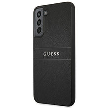 Заредете изображение във визуализатора на галерията – Original Case GUESS Saffiano Stripes GUHCS22SPSASBBK for Samsung Galaxy S22 Black
