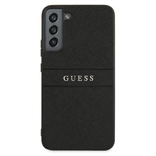 Заредете изображение във визуализатора на галерията – Original Case GUESS Saffiano Stripes GUHCS22SPSASBBK for Samsung Galaxy S22 Black
