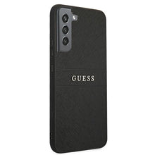 Заредете изображение във визуализатора на галерията – Original Case GUESS Saffiano Stripes GUHCS22SPSASBBK for Samsung Galaxy S22 Black
