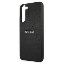 Заредете изображение във визуализатора на галерията – Original Case GUESS Saffiano Stripes GUHCS22SPSASBBK for Samsung Galaxy S22 Black
