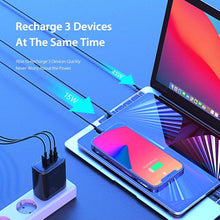 Заредете изображение във визуализатора на галерията – Wall charger Dux Ducis C110 Super Si - USB + 2xType C - PD 65W 5A black
