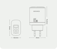 Заредете изображение във визуализатора на галерията – Wall charger Dux Ducis C110 Super Si - USB + 2xType C - PD 65W 5A black
