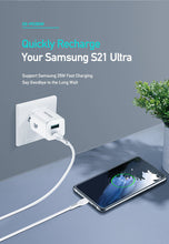 Заредете изображение във визуализатора на галерията – Wall charger Dux Ducis C80 Super Si - USB + Type C - PD 30W QC 3.0 18W 3A white
