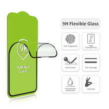 Заредете изображение във визуализатора на галерията – Bestsuit Flexible Full Glue 5D Hybrid Tempered Glass for IPHONE 13 PRO MAX Black
