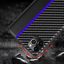 Заредете изображение във визуализатора на галерията – Tel Protect CARBON Case for Xiaomi Redmi 10 Black with blue stripe
