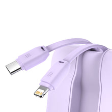 Заредете изображение във визуализатора на галерията – Baseus Power Bank 10000mAh Elf - Type C - 22,5W with Type C and Lightning cables (PPJL010005) purple
