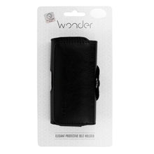 Заредете изображение във визуализатора на галерията – WONDER Belt Holster (SIZE 10) for Iphone 5/Nokia 215 4G/225/5310 2020 black, leather
