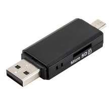 Заредете изображение във визуализатора на галерията – Card reader CR03 OTG Micro SD + SD - Micro USB + USB
