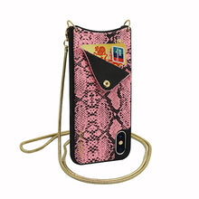 Заредете изображение във визуализатора на галерията – BAG - SNAKE Leather Case - IPHONE XR Pink
