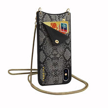 Заредете изображение във визуализатора на галерията – BAG - SNAKE Leather Case - IPHONE XR Grey

