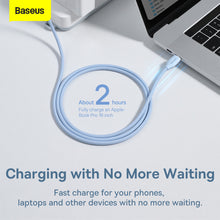 Заредете изображение във визуализатора на галерията – Baseus Cable Jelly Liquid Silica Gel - Type C to Type C - 100W 5A 1,2 metres (CAGD030003) blue
