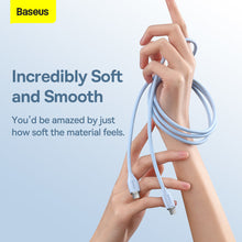 Заредете изображение във визуализатора на галерията – Baseus Cable Jelly Liquid Silica Gel - Type C to Type C - 100W 5A 1,2 metres (CAGD030003) blue
