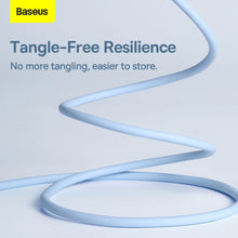 Заредете изображение във визуализатора на галерията – Baseus Cable Jelly Liquid Silica Gel - Type C to Type C - 100W 5A 1,2 metres (CAGD030003) blue
