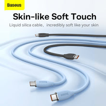 Заредете изображение във визуализатора на галерията – Baseus Cable Jelly Liquid Silica Gel - Type C to Type C - 100W 5A 1,2 metres (CAGD030003) blue
