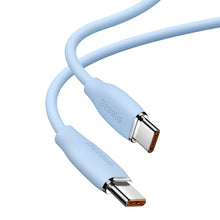 Заредете изображение във визуализатора на галерията – Baseus Cable Jelly Liquid Silica Gel - Type C to Type C - 100W 5A 1,2 metres (CAGD030003) blue
