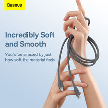 Заредете изображение във визуализатора на галерията – Baseus Cable Jelly Liquid Silica Gel - Type C to Type C - 100W 5A 1,2 metres (CAGD030001) black
