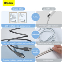Заредете изображение във визуализатора на галерията – Baseus Cable Jelly Liquid Silica Gel - Type C to Type C - 100W 5A 1,2 metres (CAGD030001) black
