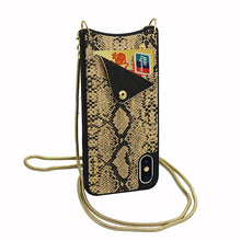 Заредете изображение във визуализатора на галерията – BAG - SNAKE Leather Case - IPHONE XS MAX Gold
