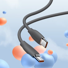 Заредете изображение във визуализатора на галерията – Baseus Cable Jelly Liquid Silica Gel - Type C to Type C - 100W 5A 1,2 metres (CAGD030001) black
