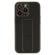 Заредете изображение във визуализатора на галерията – TEL PROTECT Leather Luxury Stand Case for Iphone 11 Black
