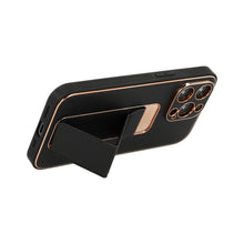 Заредете изображение във визуализатора на галерията – TEL PROTECT Leather Luxury Stand Case for Iphone 11 Pro Black
