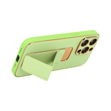 Заредете изображение във визуализатора на галерията – TEL PROTECT Leather Luxury Stand Case for Iphone 11 Pro Mint
