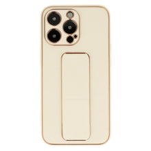 Заредете изображение във визуализатора на галерията – TEL PROTECT Leather Luxury Stand Case for Iphone 11 Pro Gold
