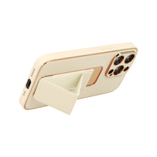 Заредете изображение във визуализатора на галерията – TEL PROTECT Leather Luxury Stand Case for Iphone 11 Pro Gold
