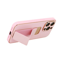 Заредете изображение във визуализатора на галерията – TEL PROTECT Leather Luxury Stand Case for Iphone 13 Mini Light pink
