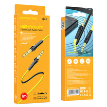 Заредете изображение във визуализатора на галерията – Borofone Cable BL6 - jack 3,5mm to jack 3,5mm - 1 metr yellow
