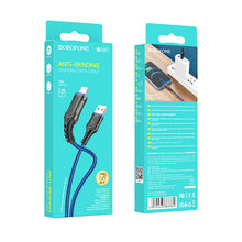 Заредете изображение във визуализатора на галерията – Borofone Cable BX67 - USB to Lightning - 2,4A 1 metre blue
