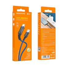 Заредете изображение във визуализатора на галерията – Borofone Cable BX67 - USB to Type C - 3A 1 metre blue
