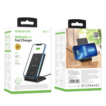 Заредете изображение във визуализатора на галерията – Borofone Wireless induction charger BQ16 Cool Creation with stand 15W black
