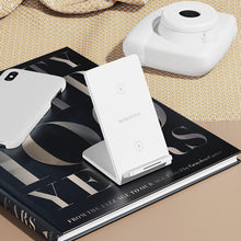 Заредете изображение във визуализатора на галерията – Borofone Wireless induction charger BQ16 Cool Creation with stand 15W white
