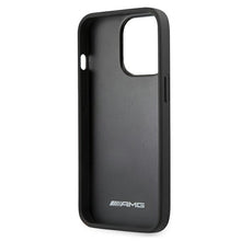 Заредете изображение във визуализатора на галерията – Original AMG Case Leather Debossed Lines AMHCP13LGSEBK for Iphone 13 Pro Black

