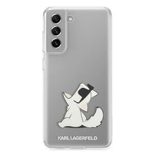 Заредете изображение във визуализатора на галерията – Original Pouch KARL LAGERFELD Choupette Eat Hard Case KLHCS21FCFNRC for Samsung Galaxy S21 FE Transparent

