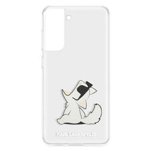 Заредете изображение във визуализатора на галерията – Original Pouch KARL LAGERFELD Choupette Eat Hard Case KLHCS21FCFNRC for Samsung Galaxy S21 FE Transparent
