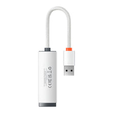 Заредете изображение във визуализатора на галерията – Baseus Adapter Lite Series - USB to RJ45 - 100 Mbps (WKQX000002) white
