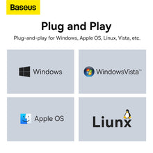 Заредете изображение във визуализатора на галерията – Baseus Adapter Lite Series - USB to RJ45 - 100 Mbps (WKQX000002) white
