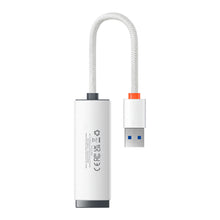 Заредете изображение във визуализатора на галерията – Baseus Adapter Lite Series - USB to RJ45 - 1000 Mbps (WKQX000102) white
