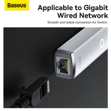 Заредете изображение във визуализатора на галерията – Baseus Adapter Lite Series - USB to RJ45 - 1000 Mbps (WKQX000102) white
