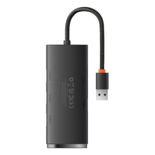 Заредете изображение във визуализатора на галерията – Baseus Adapter HUB - USB to 4xUSB3.0 - 0,25 meters (WKQX030001) black
