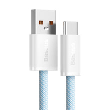 Заредете изображение във визуализатора на галерията – Baseus Cable Dynamic - USB to Type C - 100W 5A 1 metre (CALD000603) blue
