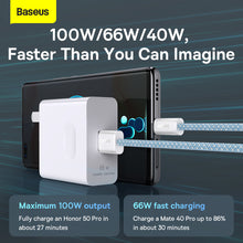 Заредете изображение във визуализатора на галерията – Baseus Cable Dynamic - USB to Type C - 100W 5A 1 metre (CALD000603) blue
